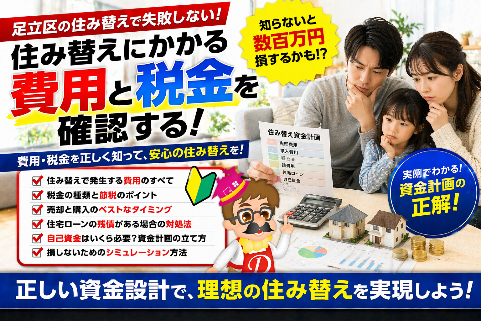 1-10住み替えにかかる費用と税金を確認する|足立区の住み替え・不動産の買い替えで失敗しない資金設計の画像
