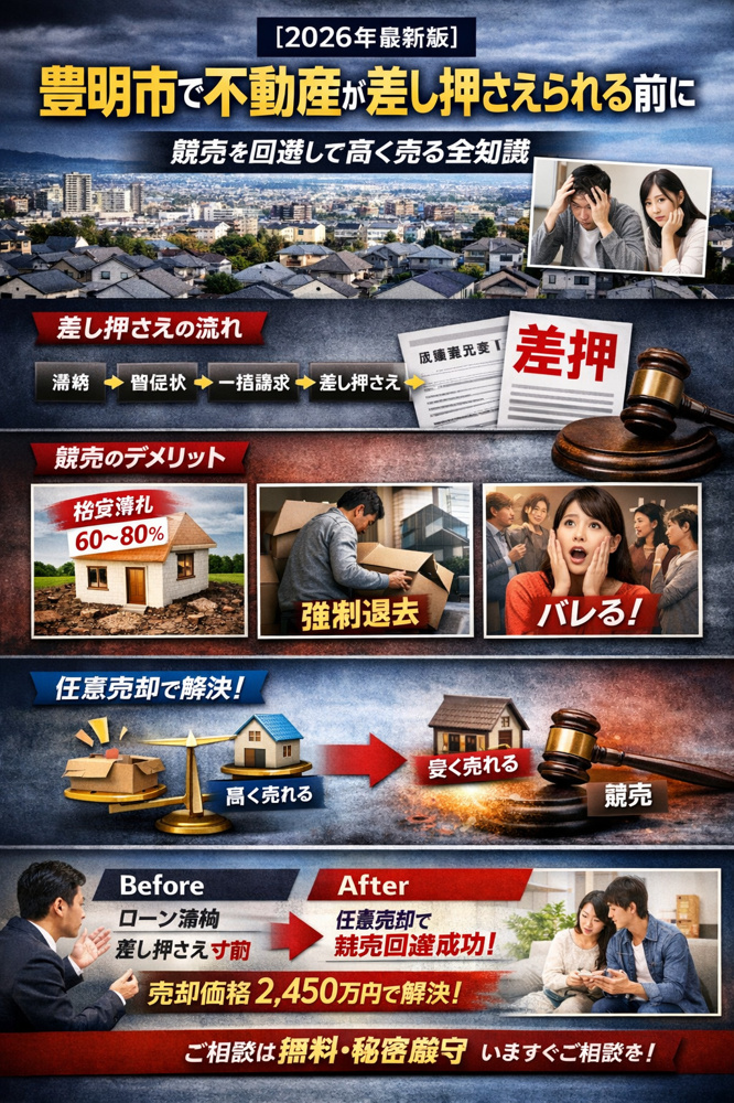 【2026年最新版】豊明市で不動産が差し押さえられる前に｜競売を回避して高く売る全知識の画像