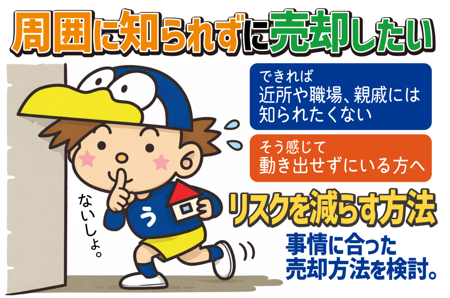周囲に知られないように家を売却したい方へ！職場や親戚に悟られない方法を解説の画像
