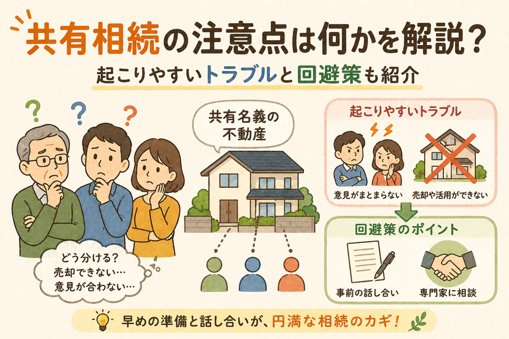 共有相続の注意点は何かを解説？  起こりやすいトラブルと回避策も紹介の画像