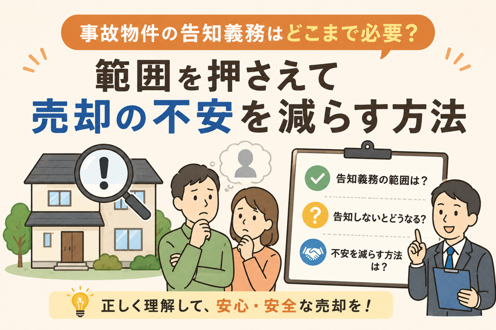 事故物件の告知義務はどこまで必要？範囲を押さえて売却の不安を減らす方法の画像