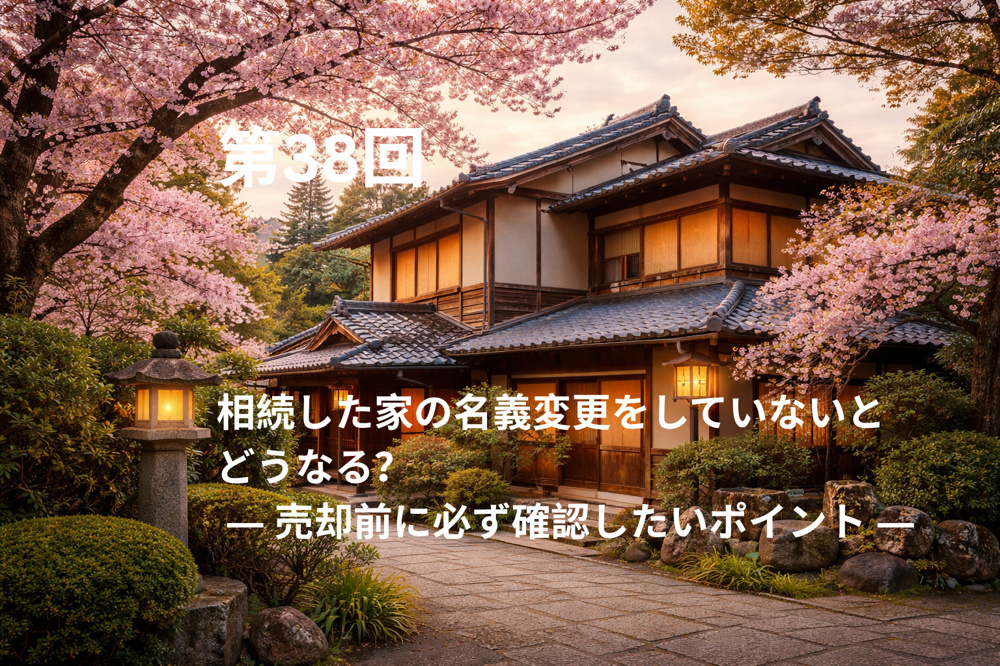 相続した家の名義変更をしていないとどうなる？ ― 売却前に必ず確認したいポイント ―の画像