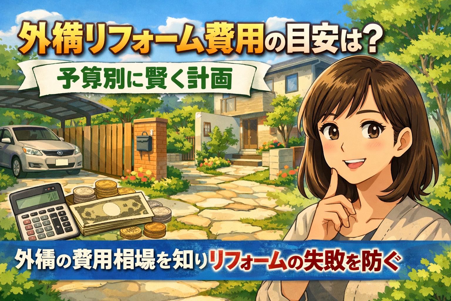 外構リフォーム費用の目安は？予算別に賢く計画  外構の費用相場を知りリフォームの失敗を防ぐの画像