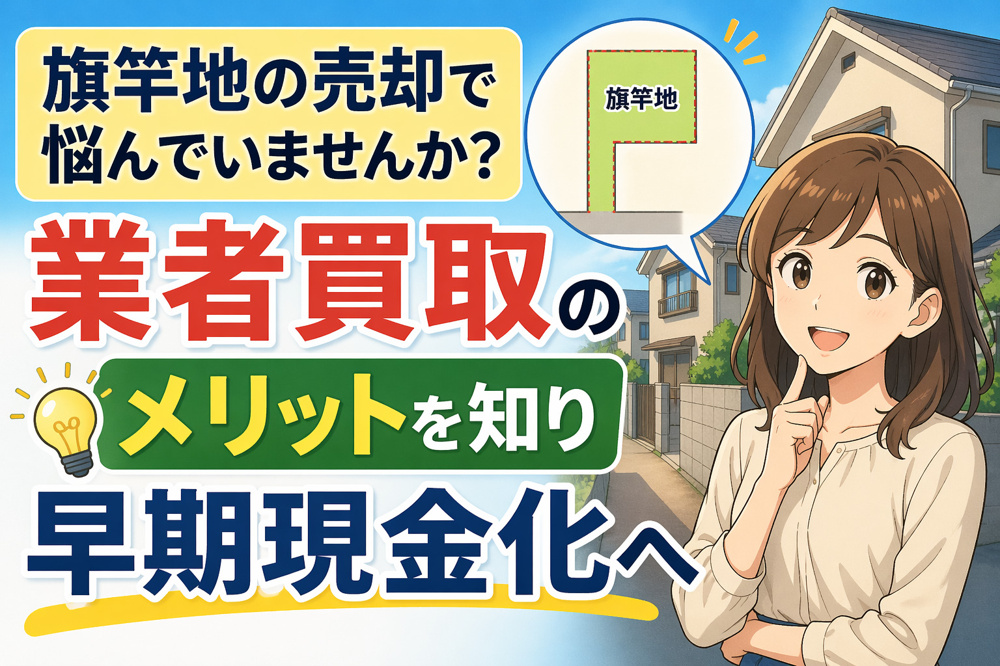 旗竿地の売却で悩んでいませんか  業者買取のメリットを知り早期現金化への画像