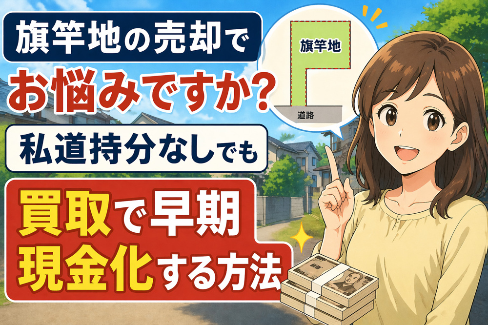 旗竿地の売却でお悩みですか？私道持分なしでも買取で早期現金化する方法の画像