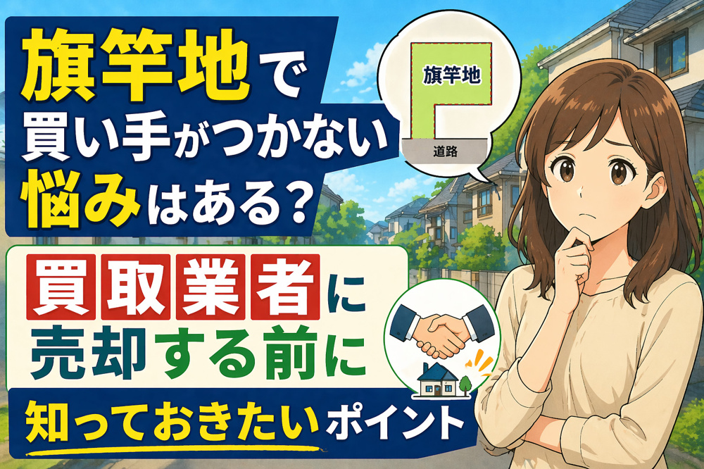 旗竿地で買い手がつかない悩みはある？買取業者に売却する前に知っておきたいポイントの画像
