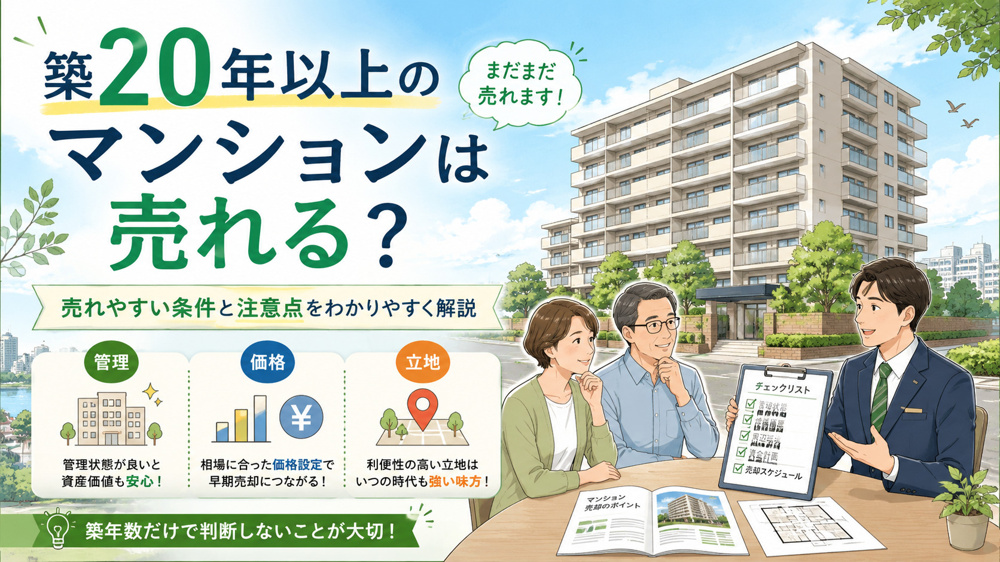 築20年以上のマンションは売れない？築30年・40年でも売却できる条件を実務目線で解説の画像