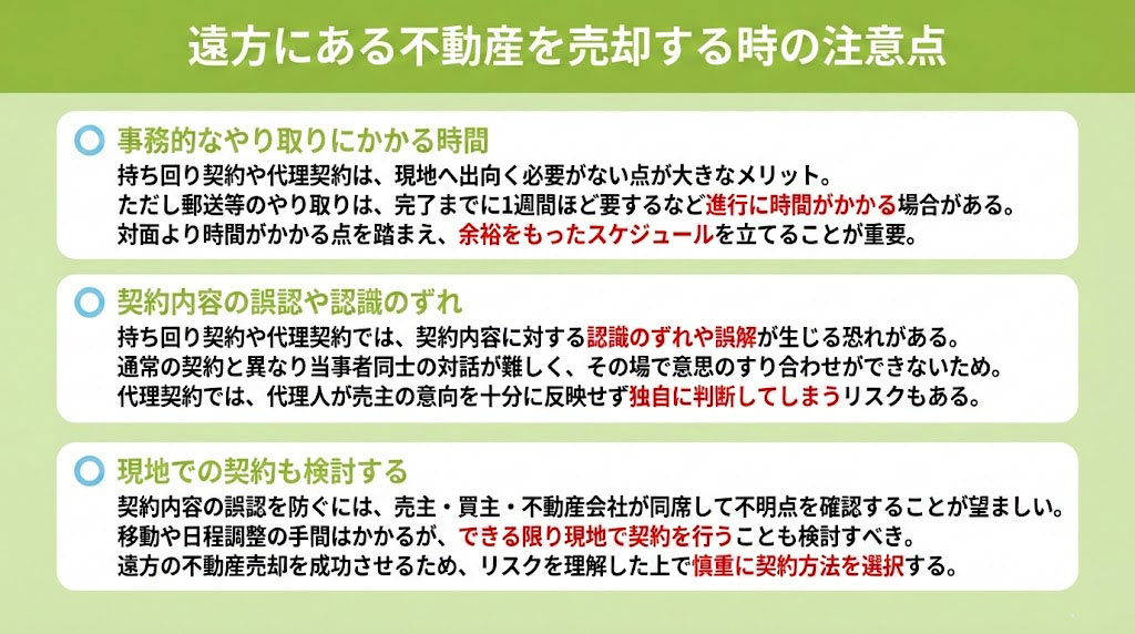 遠方にある不動産を売却する時の注意点