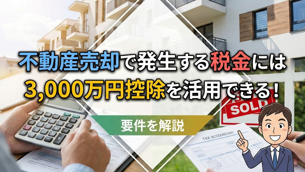 不動産売却で発生する税金には3,000万円控除を活用できる！要件を解説の画像