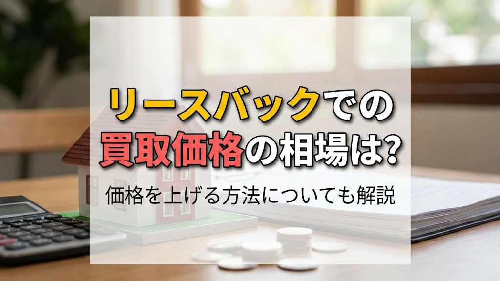 リ-スバックのアドバイス⁉️買取価格安くないですか？ リースバックでの買取価格の相場は？価格を上げる方法についても解説