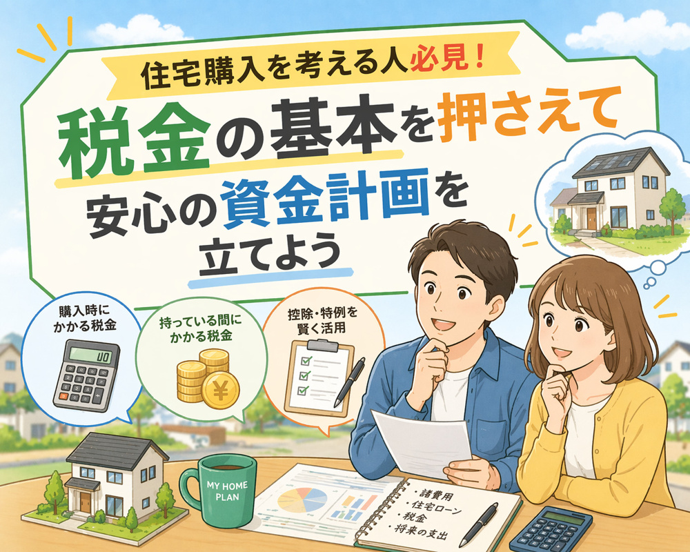 八代市で住宅購入を考える人必見！ 税金の基本を押さえて安心の資金計画を立てようの画像