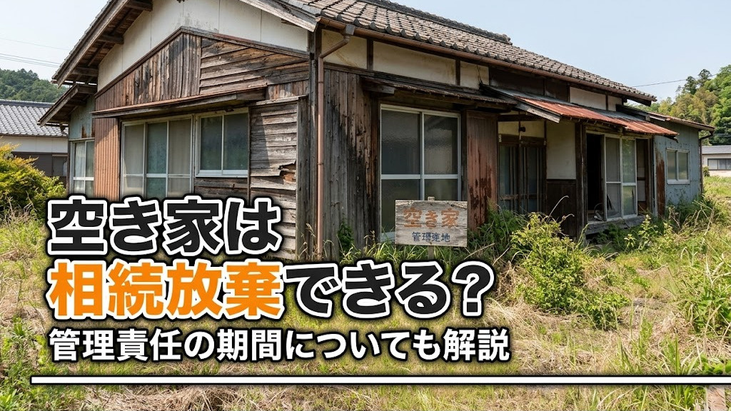 空き家は相続放棄できる？管理責任の期間についても解説の画像