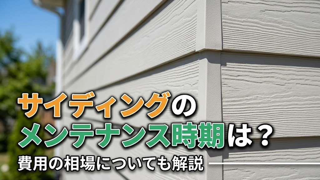 サイディングのメンテナンス時期は？費用の相場についても解説の画像