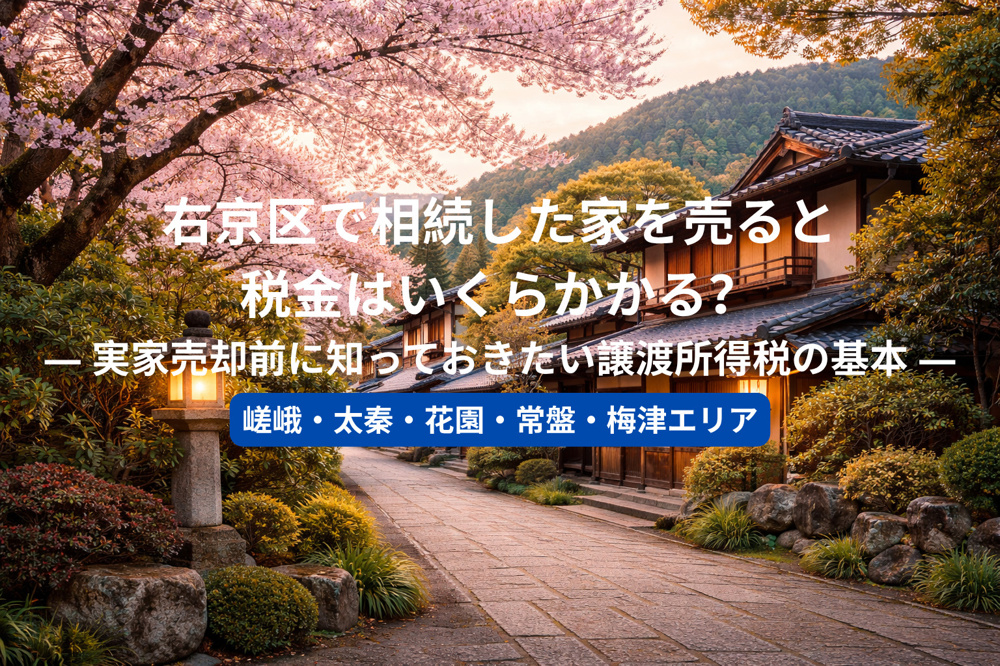 右京区で相続した家を売ると税金はいくらかかる？  ― 実家売却前に知っておきたい譲渡所得税の基本 ―の画像