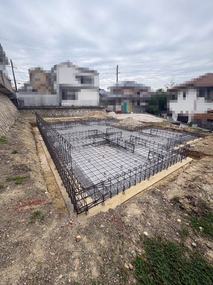 垂水区戸建　基礎配筋検査の画像
