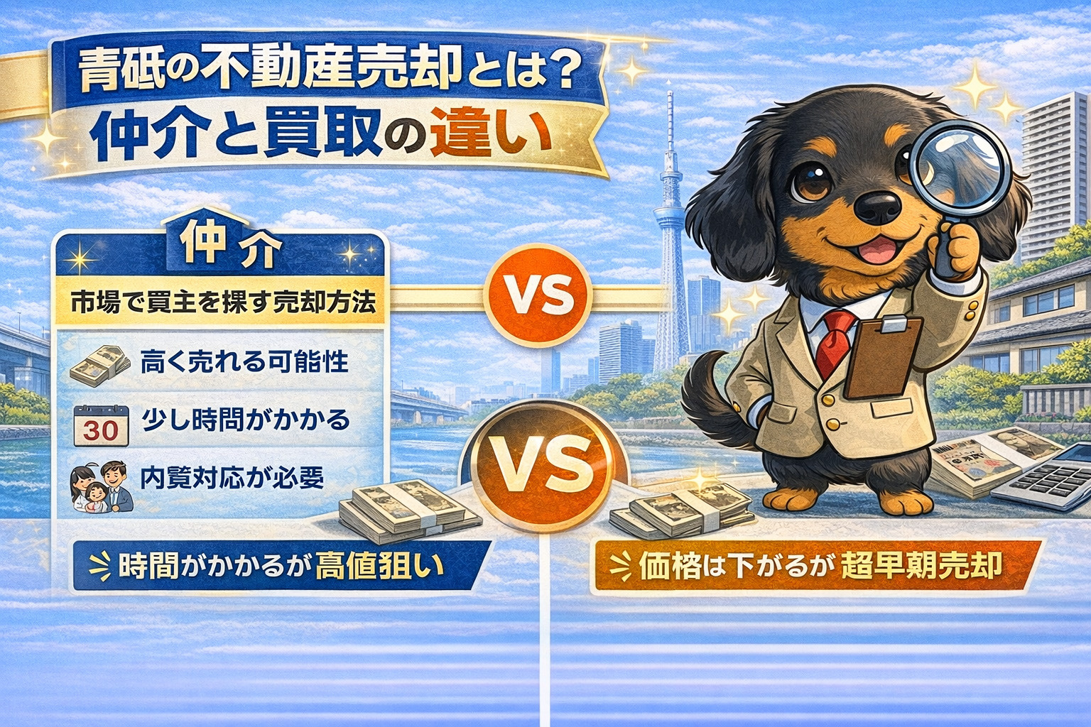 青砥 不動産売却 仲介と買取の違い