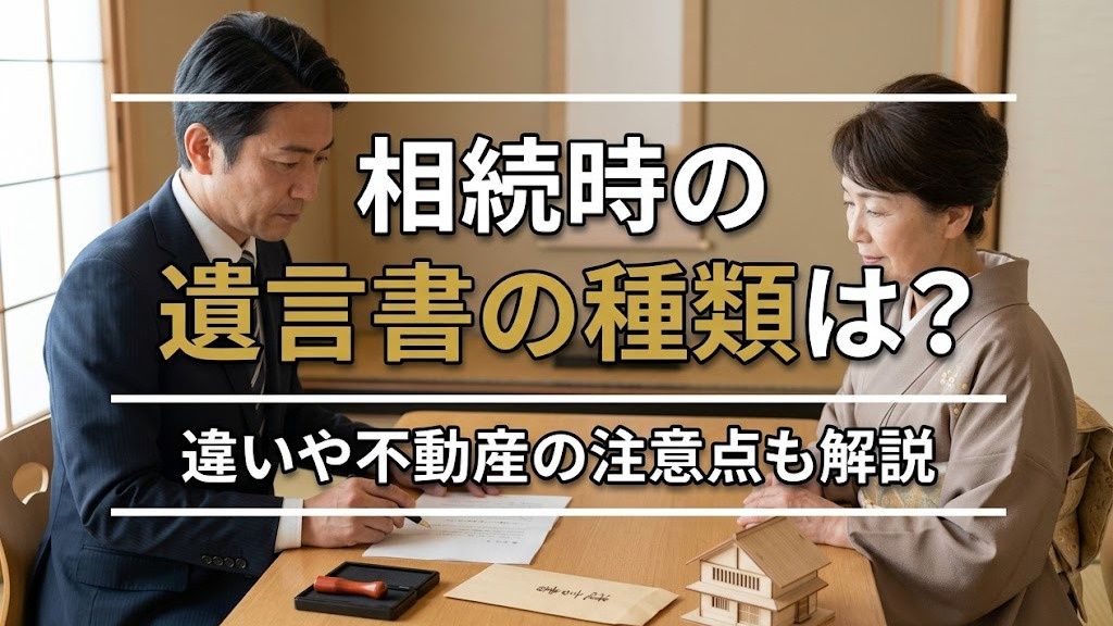 相続時の遺言書の種類は？違いや不動産の注意点も解説