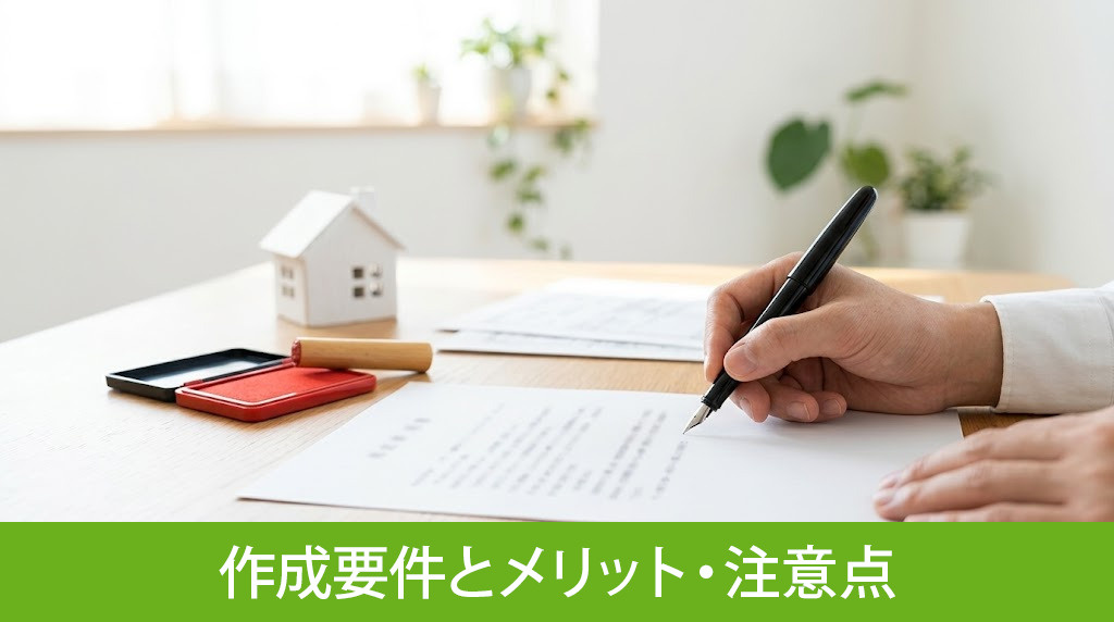 自筆証書遺言の作成要件とメリット・注意点