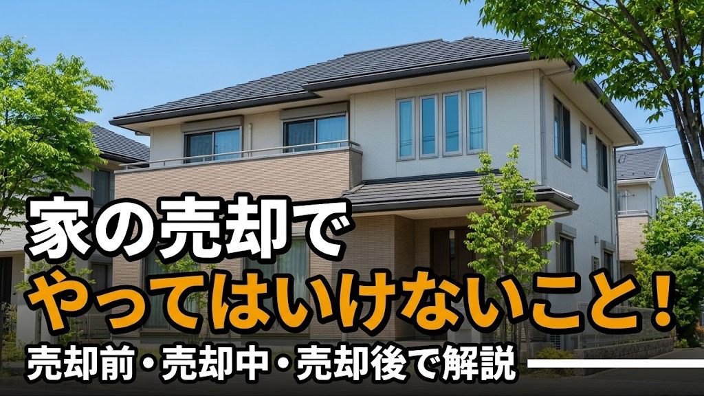 家の売却でやってはいけないこと！売却前・売却中・売却後で解説
