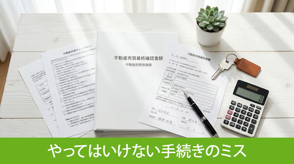 家の売却後にやってはいけない手続きのミス