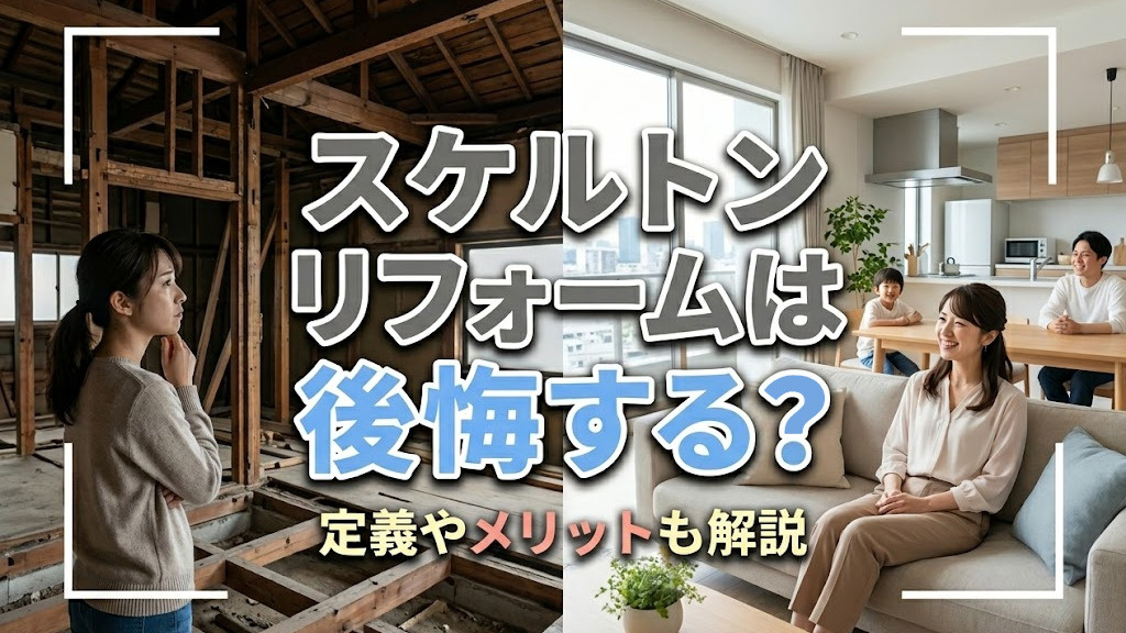 スケルトンリフォームは後悔する？定義やメリットも解説