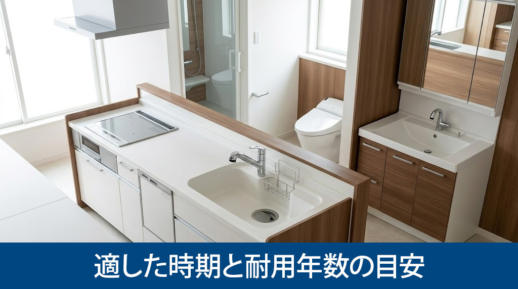水回りリフォームに適した時期と耐用年数の目安