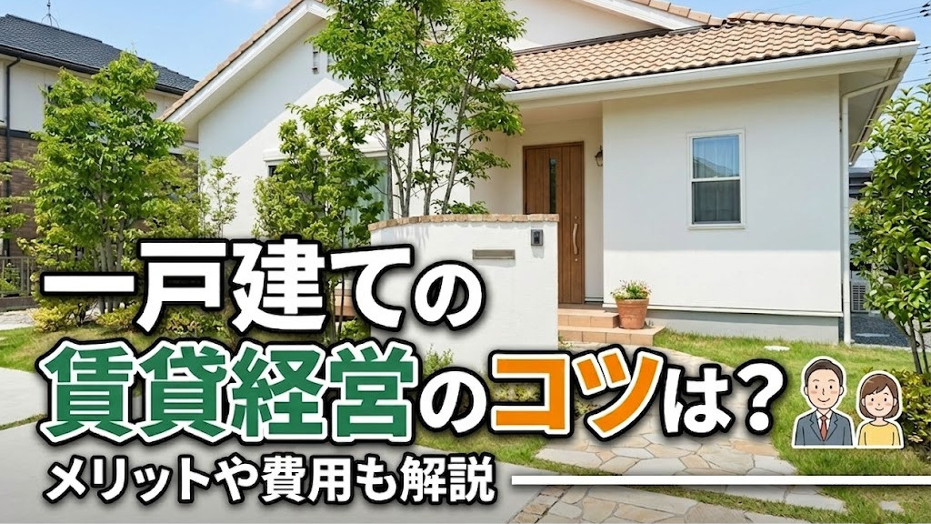 一戸建ての賃貸経営のコツは？メリットや費用も解説の画像
