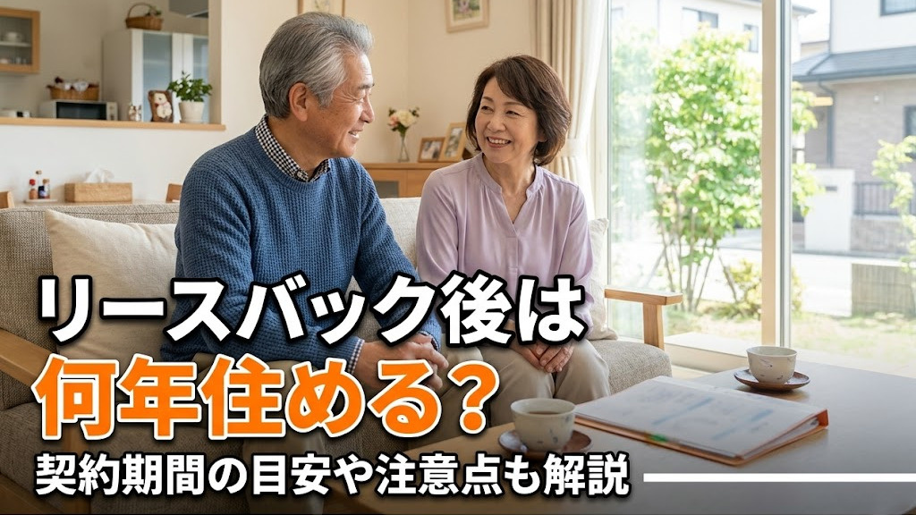 リースバック後は何年住める？契約期間の目安や注意点も解説の画像
