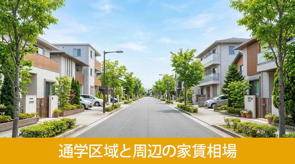 「諫早市立御館山小学校」の通学区域と周辺の家賃相場