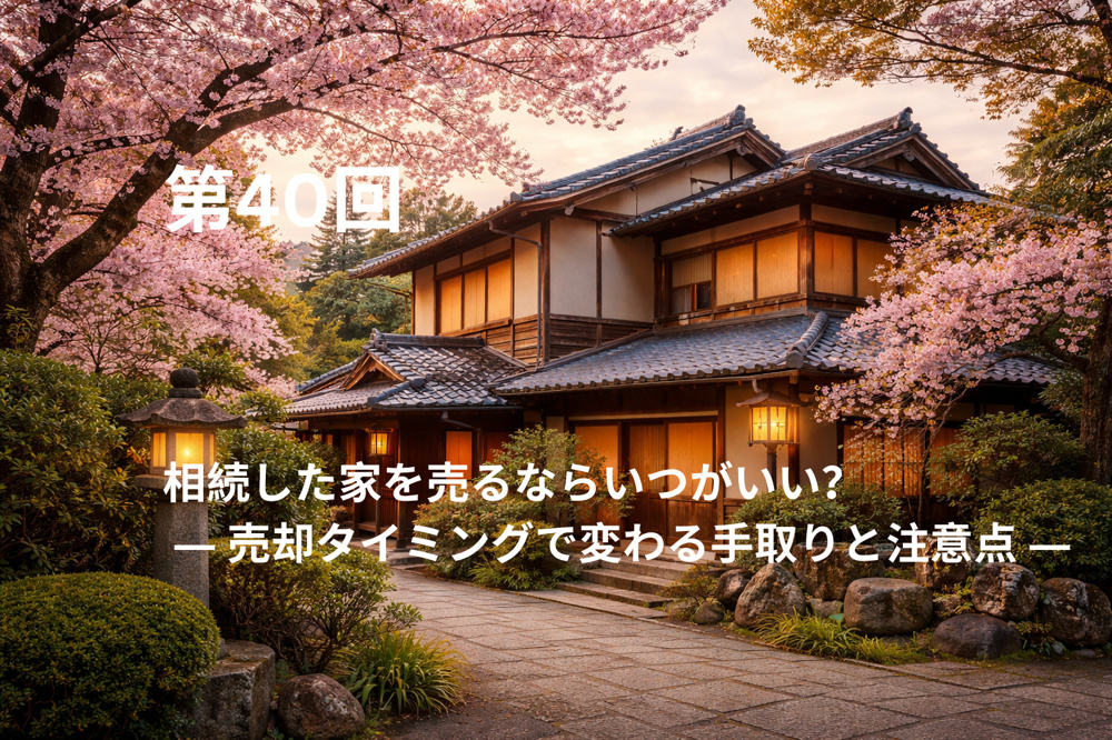相続した家を売るならいつがいい？ ― 売却タイミングで変わる手取りと注意点 ―の画像