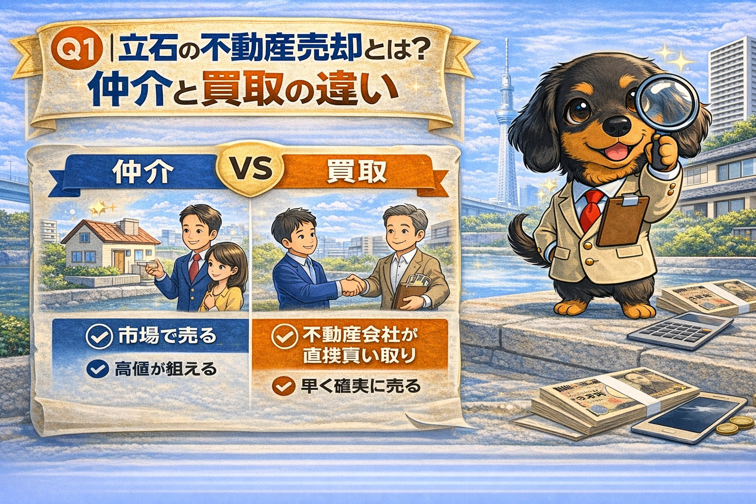 立石 不動産売却 仲介と買取の違い