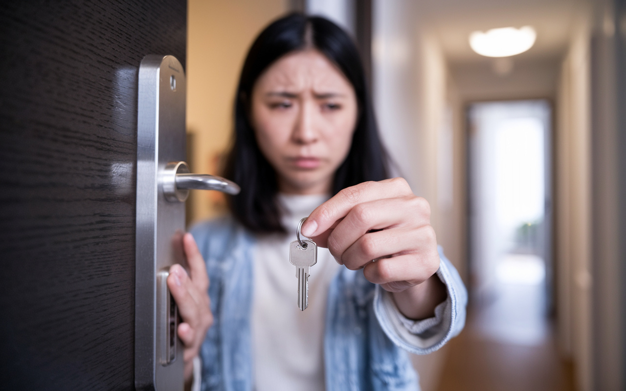 賃貸の玄関で鍵穴に鍵が入れづらいときは  鍵穴の原因と自分でできる対処法を解説の画像