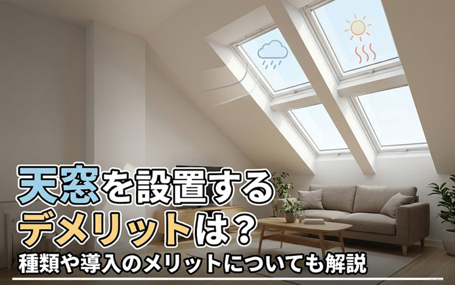 天窓を設置するデメリットは？種類や導入のメリットについても解説の画像