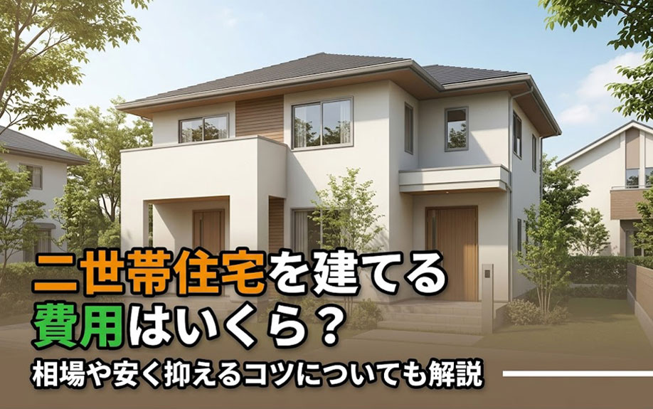 二世帯住宅を建てる費用はいくら？相場や費用を抑えるコツについても解説の画像