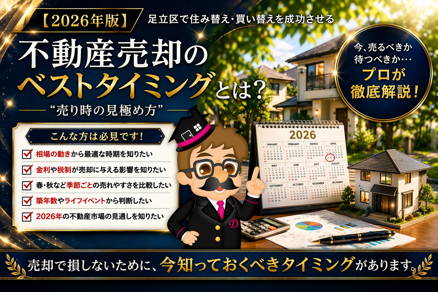 1-1-6【2026年版】不動産売却のベストタイミングとは？ 足立区で住み替え・買い替えを成功させる“売り時の見極め方”の画像