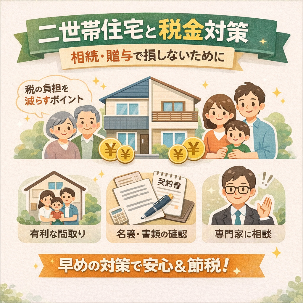 二世帯住宅の相続で税金はどう変わる？有利な間取りの考え方を解説の画像
