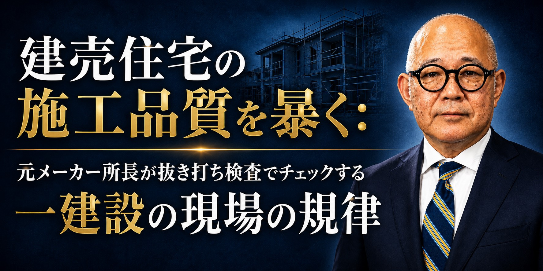 （2026年7月13日）⑦ 建売住宅の施工品質を暴く：元メーカー所長が抜き打ち検査でチェックする一建設の現場の規律の画像