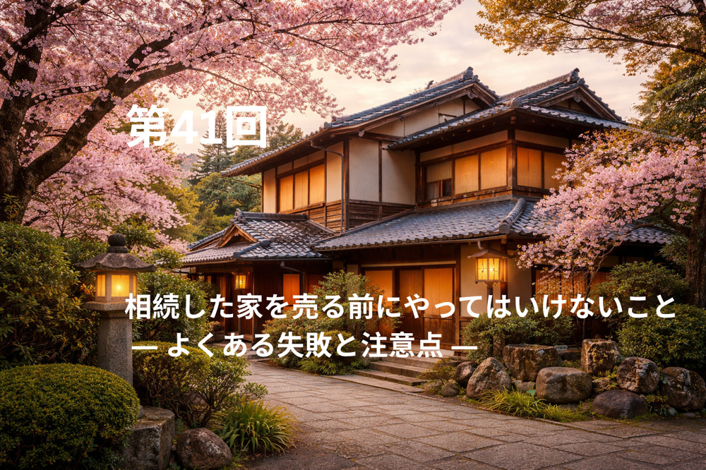 相続した家を売る前にやってはいけないこと  ― よくある失敗と注意点 ―の画像