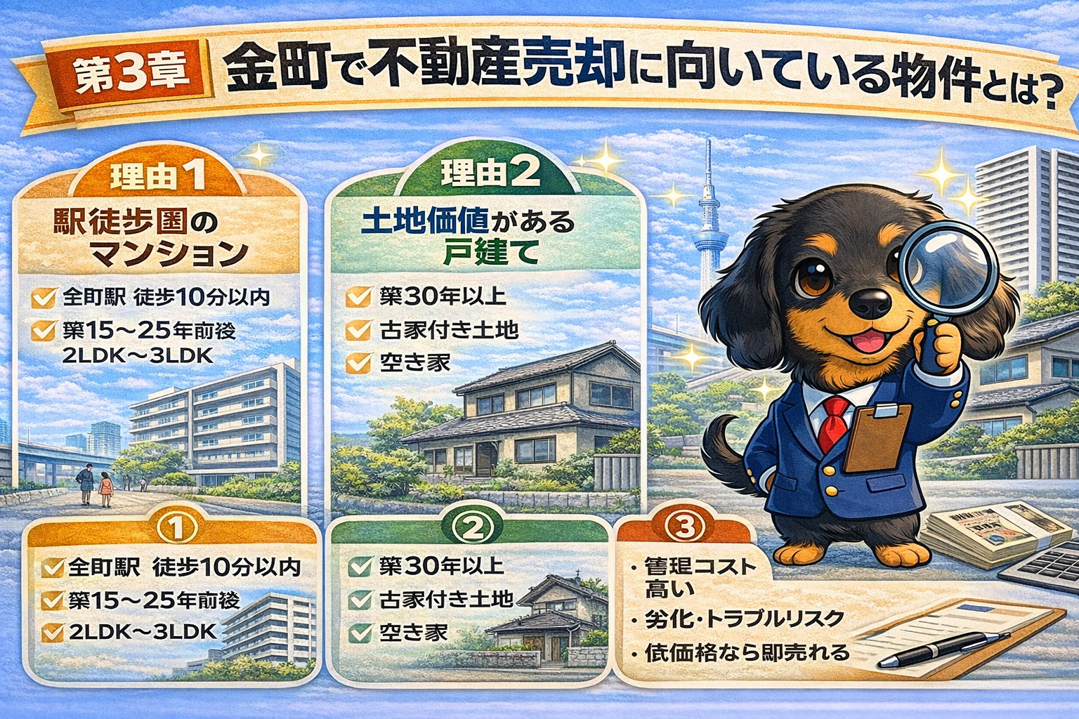 金町で売却に向いている不動産の特徴