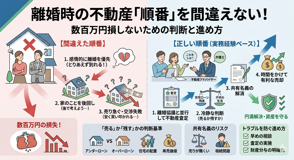 【未来は明るい】不動産を整理すれば離婚後の生活は一気に楽になるの画像