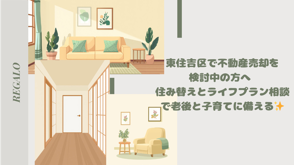 東住吉区で不動産売却を検討中の方へ　 住み替えとライフプラン相談で老後と子育てに備えるの画像