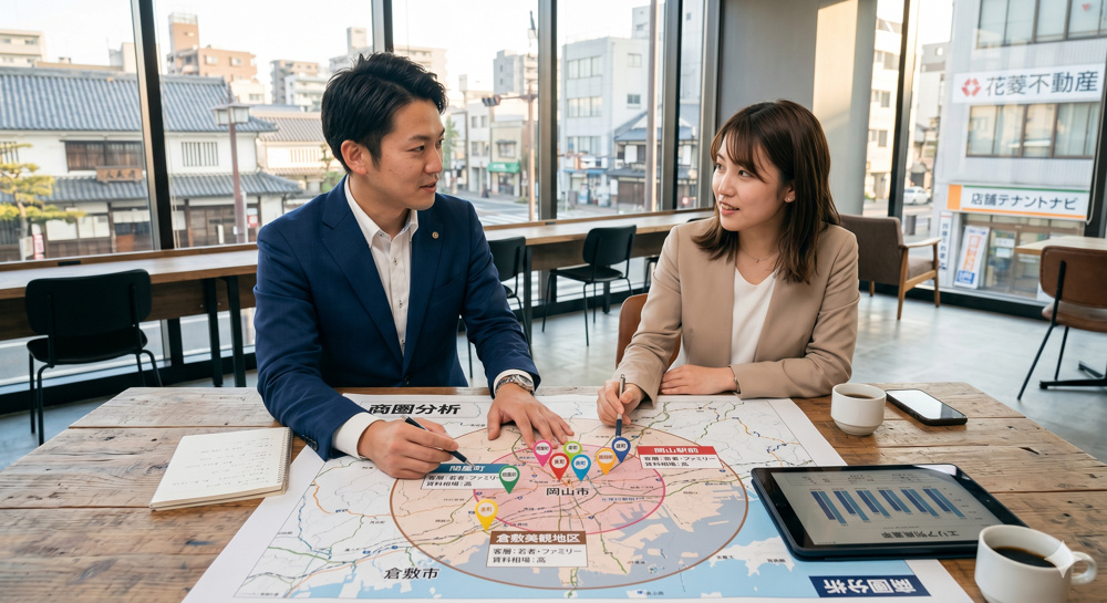 岡山で店舗探し｜コンセプトに合ったエリア選びが廃業リスクを最小化するの画像