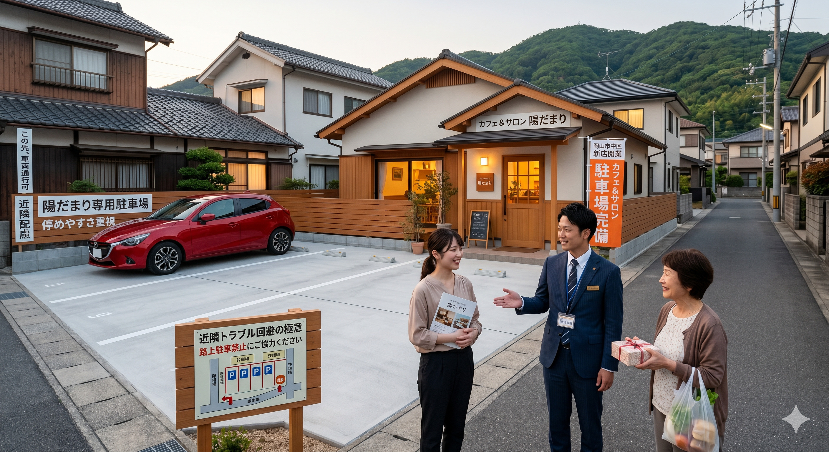 岡山市中区の店舗｜住宅街での開業に必須！ 駐車場確保と近隣トラブル回避の極意の画像