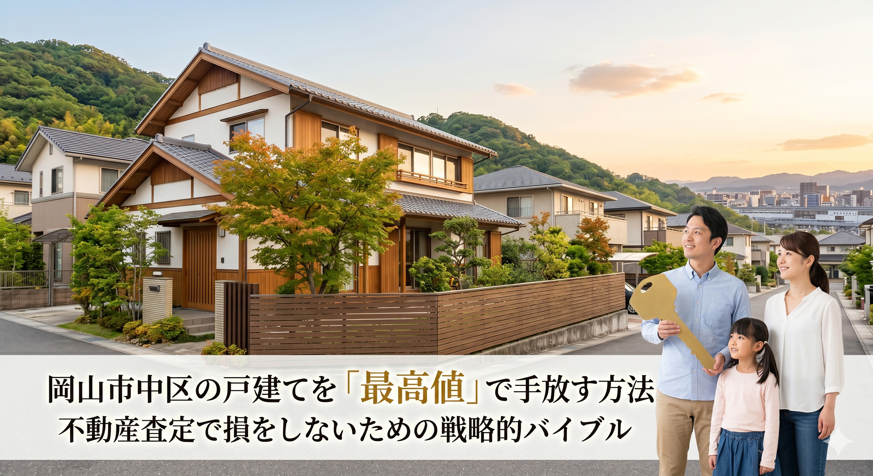 岡山市中区の戸建てを「最高値」で手放す方法 不動産査定で損をしないための戦略的バイブルの画像