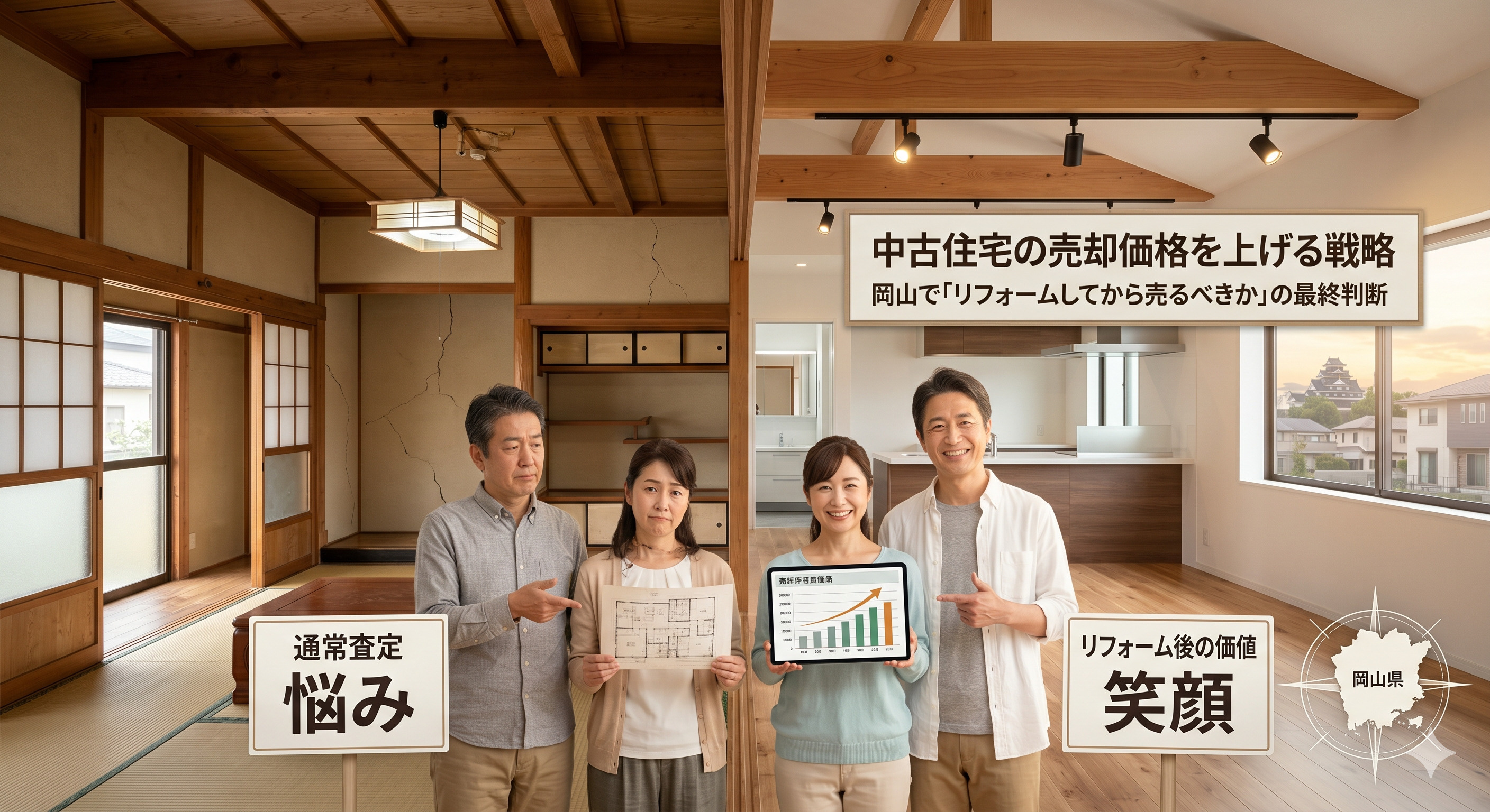 中古住宅の売却価格を上げる戦略 岡山で「リフォームしてから売るべきか」の最終判断の画像