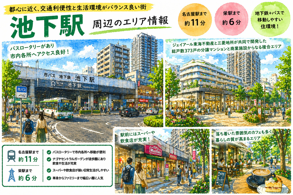 地下鉄東山線「池下」駅周辺のエリア情報の画像
