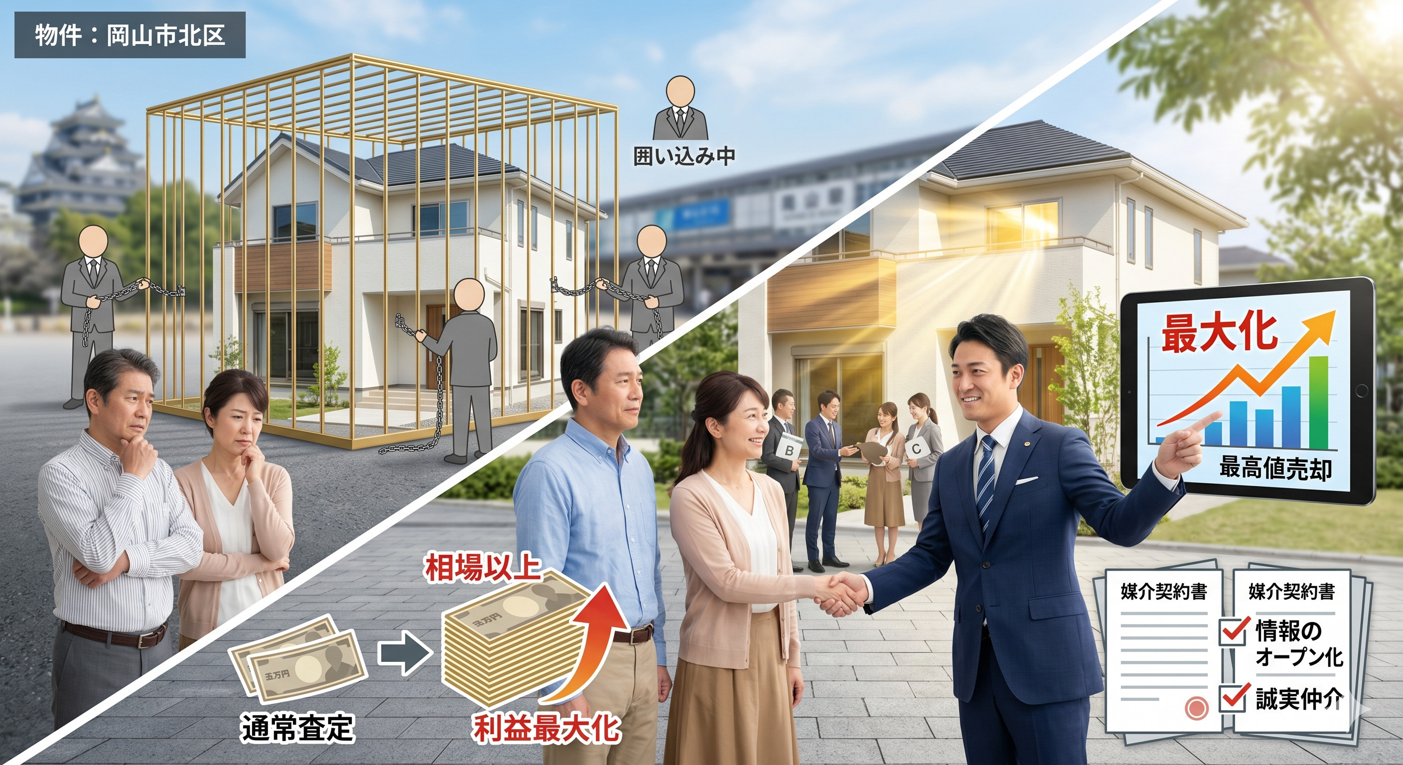 不動産売却の「囲い込み」を阻止せよ！ 岡山の売主が知っておくべき媒介契約の真実の画像