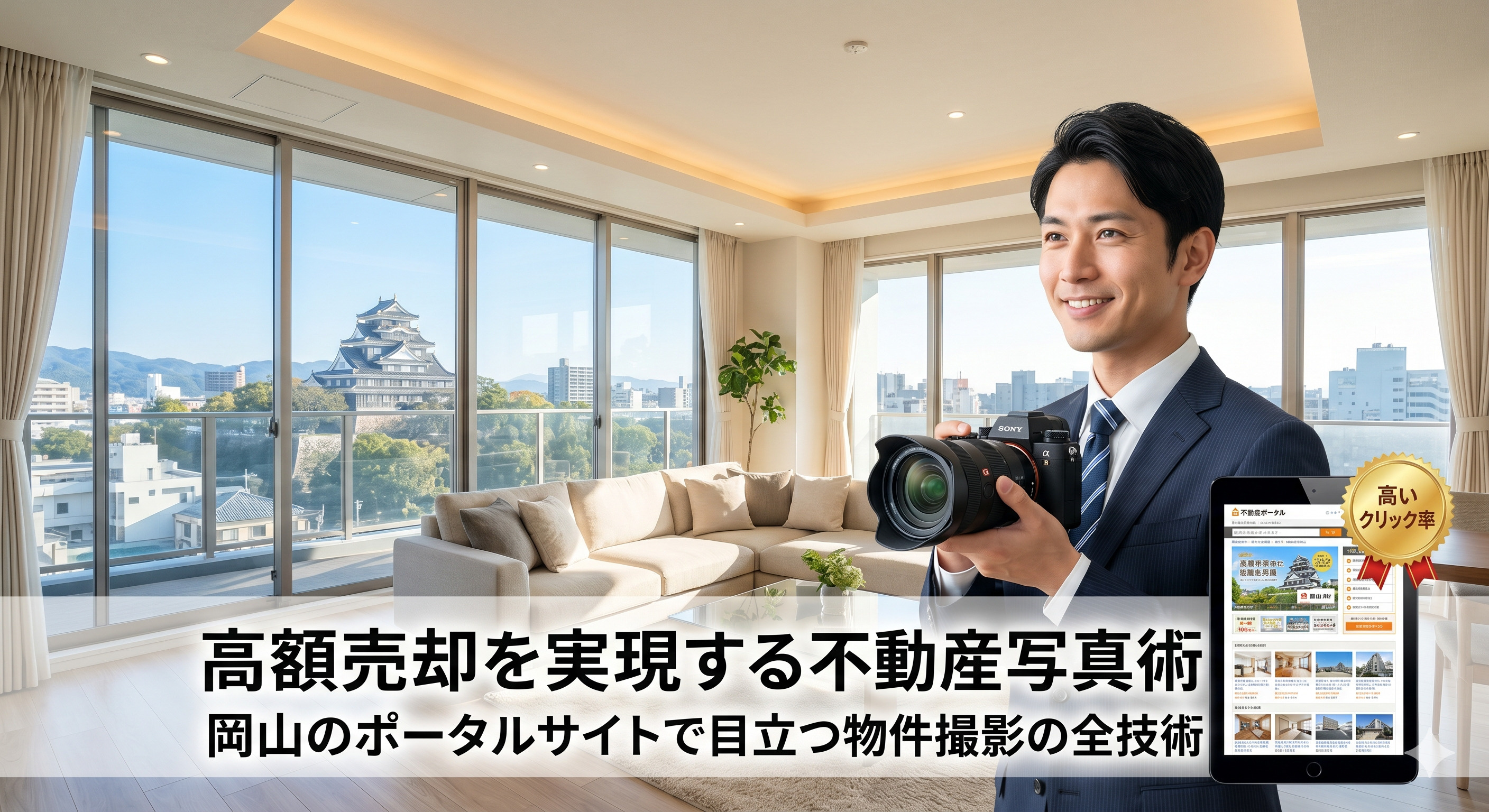 高額売却を実現する不動産写真術 岡山のポータルサイトで目立つ物件撮影の全技術の画像