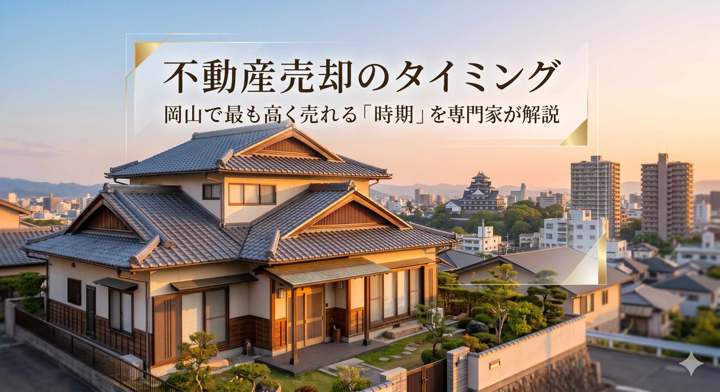 不動産売却のタイミング 岡山で最も高く売れる「時期」を専門家が解説の画像