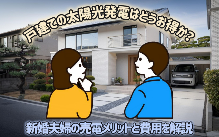 【戸建ての太陽光発電はどうお得か？】新婚夫婦の売電メリットと費用を解説の画像